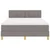 Vidaxl LED Box Spring Postelja z LED trakami Taupe 140 x 190 cm blago