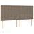 Vidaxl Box spring postelja z vzmetnico LED taupe 160x200 cm blago