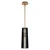 Quintiesse QN-LINARA-P-BK - Luster na štapu LINARA 1xE27/60W/230V crna/zlatna