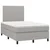 Vidaxl Box spring postelja z vzmetnico svetlo siva 120x200 cm blago