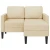 Sofa 2-sjed s ležaljkom u obliku slova L krem 125 cm tkanina