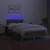 vidaXL Box spring postelja z vzmetnico LED taupe 120x200 cm blago