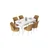 Hanah Home Set Trpezarijski sto i 6 stolica Nef, Oker-beli