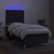 shumee Box spring postelja z vzmetnico LED črna 80x200 cm blago