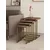 Hanah Home Tekerli set stolića (umetnuti), zlatna/orah (4 kom)