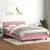 Vidaxl Box spring postelja z vzmetnico roza 140x210 cm žamet