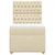 Vidaxl Box spring postelja z vzmetnico krem 100x200 cm blago