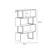 Hanah Home Polica 91,5x124,5x29,5cm Hrast-Crna