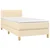 Vidaxl Box spring postelja z vzmetnico krem 100x200 cm blago