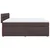 Vidaxl Box spring postelja z vzmetnico temno rjav 200x200 cm blago
