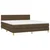 Vidaxl Box spring postelja z vzmetnico LED temno rjava 180x200cm blago