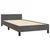 Vidaxl Posteljni okvir brez vzmetnice temno siv 100x200 cm žamet