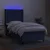 Vidaxl Box spring postelja z vzmetnico LED modra 100x200 cm blago