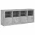Komoda s LED svjetlima siva boja betona 163x37x67 cm