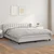 Vidaxl Box spring postelja z vzmetnico bel 160x200 cm umetno usnje
