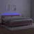 Vidaxl Box spring postelja z vzmetnico LED roza 200x200 cm žamet