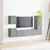 Set TV komoda Zidne 4 pcs Siva Sonoma Konstruirano drvo