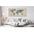 5-delna slika zemljevid sveta s kompasom v retro stilu - 150x75