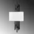 Opviq Zidna lampa Axis-15101, 35x75x10cm, IP20, Crno-bela