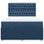 vidaXL vidaXL Box spring postelja z vzmetnico modra 140x200 cm blago, (21310220)