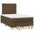 Vidaxl Box spring postelja z vzmetnico temno rjava 120x190 cm blago
