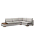 ATELIER DEL SOFA Ugaona garnitura Tulip Corner Right With Pouf Light Grey