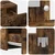 Vidaxl Toaletna mizica Rjava 83 x 40 x 70 cm Konstruiran les