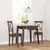 Vidaxl Jedilni stoli z blazinami 2 kosa Brown Solid Wood Rubber