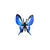 Tropski metulj Papilio/otacary blue zooted plastika 5cm