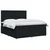vidaXL Postelja boxspring z vzmetnico Črna 140 x 190 cm Blago