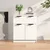 Vidaxl Komoda bela 60x30x70 cm konstruiran les