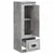Visoka komoda siva betona 36x35,5x103,5cm od konstruiranog drva