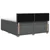 vidaXL Postelja boxspring z vzmetnico Temno siva 140 x 190 cm Blago