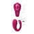 Vive Yoko Triple Action Vibrator Dual Prongs with Clitoral Pulse Wave Pink