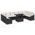 Set sofe s jastukom 11 pcs Crna i Krema poliratan