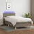 Vidaxl Box spring postelja z vzmetnico LED taupe 80x200 cm blago