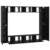 Set TV komoda Zidne 10 pcs Crni hrast 30,5 x 30 x 90 cm