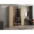 Hanah Home ormar sa reflektujućim staklom Nisa 20610, 180 cm, dore
