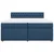 Vidaxl Box spring postelja z vzmetnico modra 200x200 cm blago