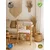 HANAH HOME Set Trpezarijski sto i 4 stolice Bohemian Round Scandinavian 5