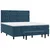Box spring postelja z vzmetnico temno modra 180x200 cm žamet
