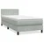 Box Spring krevet s madracem i LED svijetlo sivi 80x220 cm samt