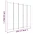 Sobna pregrada s 5 panela crna 250 x 220 cm od tkanine