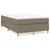 Vidaxl Box spring postelja z vzmetnico taupe 120x190 cm blago