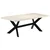 Vidaxl Jedilna miza bela 200x100x75 cm trden mangov les
