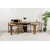 Hanah home Radni sto 240x74x60?cm Bež-Crni