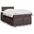 Vidaxl Box spring postelja z vzmetnico temno rjava 120x190 cm blago