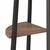 Kutna polica s 3 razine Tamnosmeđa-crna 45,5x31,5x120 cm