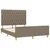 Vidaxl Posteljni okvir z vzglavjem taupe 140x190 cm blago