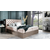 Boxspring postelja Wood 3 - 160x200 cm - temni hrast